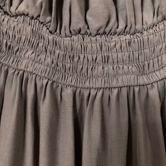 Off Shoulder Long Sleeve Smocked Waist Maxi Dress - Picture 7 of 10